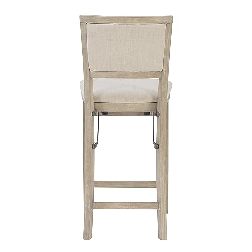 Linon AMZN3238 Keira Natural Rustic Wooden Folding Counter Stool thumb #14