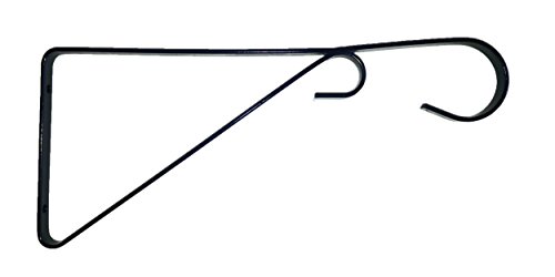 Set Of 6 Black Duck Brand 10" Decorative Metal Plant & Bird Feeder Brackets, Hooks, Holders Flat Black Indoor/Outdoor (Set Of 6) #TOP1