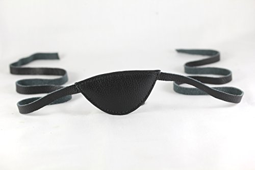leather Eyepatch. Slim Black Eye Patch