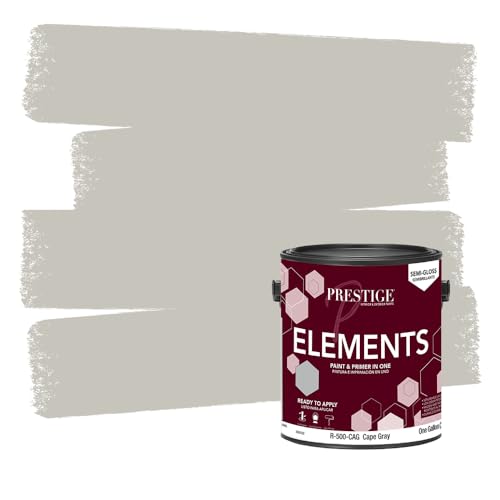 PRESTIGE Paints Elements Interior Paint and Primer in One, Semi-Gloss, 1 Gallon, Cape Gray
