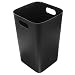 OFFSCH Black Lidless Kitchen Trash Can for Home Bathroom Bedroom Office Living Room Trash Can Modern Trash Basket Small Waste Basket Trash Bin No Plastic High Capacity Container