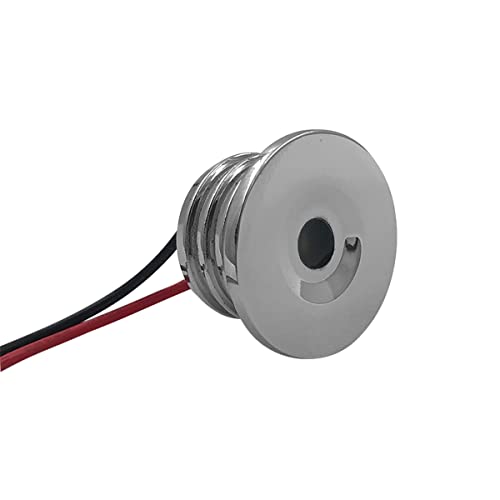 Luz De Cortesia Cromada em Led Branco 12-24v Para Barcos