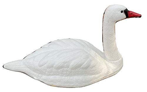 Pondh2O Full Size Floating White Mute Swan Decoy, Plastic Lifelike Floating Swan Decoration For Use In Water Garden Ponds, Pools, Yards & Lakes #TOP2