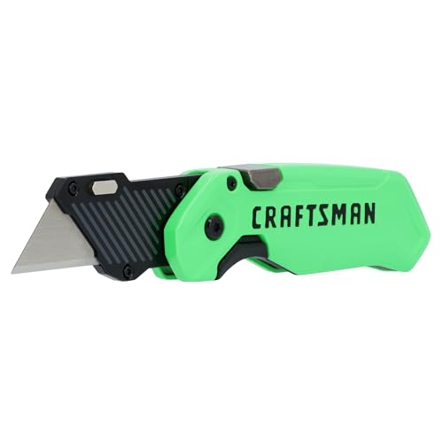 CRAFTSMAN High-Visibility Folding Utility Knife with 1 Blade (CMHT10352)