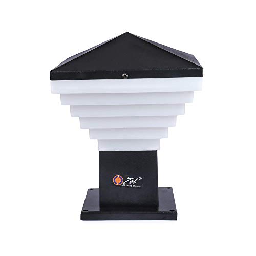 OZEL Unbreakable Glass Rust-Resistant Waterproof Garden/Home/Pillar Gate Light/Lamp (DLX_Leera3) (Pack of 4/4 Gate Lamp)