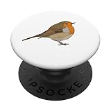 Rouge-Gorge Oiseau De Jardin Animal Dessin Biologiste PopSockets PopGrip Interchangeable