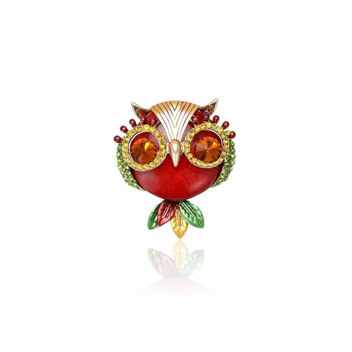 Image of Enamel Bird Brooch for Women Rhinestones Owl /Hummingbird /Eagle /Toucan Lapel Pin Cute Bird Brooches Jewelry Gifts for Mom Wife