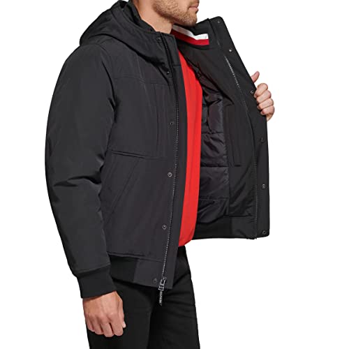 Tommy Hilfiger Men's Arctic Cloth Hooded Utility Bomber4