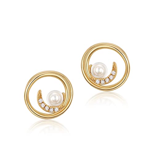 Boucles d'oreilles Argent 925 anti-allergie avec perles pour oreilles sensibles