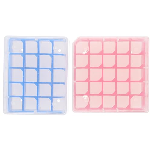 MAGICLULU Boîte de Congélation pour Tubes à Essai 2pcs en Pp Compartiments Multiples, Rangement Pratique pour Tubes Cryogéniques en Laboratoire, Couleur Couleur