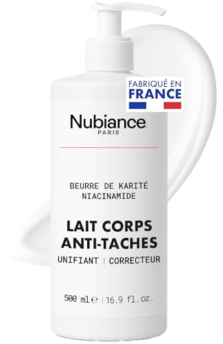 NUBIANCE - Lozione per il corpo unificante e idratante HRB-3 (500 ml) - Per pelli nere, opache e miste - Pelle secca e molto secca - Macchie anti-scure - Crema idratante viso e corpo