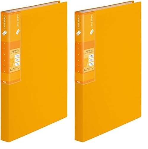 プラス ファイル スーパーエコノミー クリアファイル + A4 40ポケット イエロー 75-875 (× 2)（Amazon）