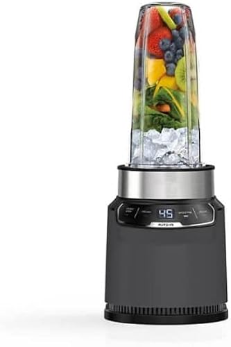 Ninja Bn401-A Nutri Pro Compact Personal Blender, Auto-Iq Technology, 1100-Peak-Watts, For Frozen Drinks, Smoothies, Sauces & More, With (2) 32-Oz. To-Go Cups & Spout Lids, Gray (2) 32-Oz. To-Go Cups, Dark Gray) #TOP16