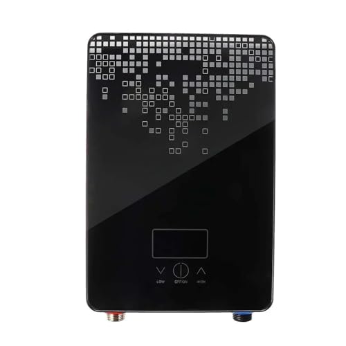 MEIVIYA Calentador De Agua Caliente Eléctrico, Caldera Instantánea Sin Depósito, Juego De Ducha Sin Depósito For Baño, Termostato Seguro, Automático Inteligente(Nero)