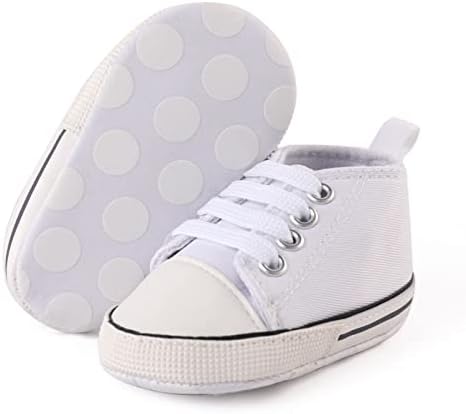 PatPat Baby Shoes Baby Girl & Boy Shoes [Skin-Friendly Material] [Anti-Slip & Lightweight] Baby Girl Shoes Baby Booties Baby Walking Shoes Infant Sneaker Unisex Outfit Canvas Baby First Walking Shoes