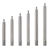 6-teiliges Messuhren-Verlängerungsstangen-Set aus Edelstahl, Längen 30/40/60/80/100/150 mm, M2.5 Gewinde kompatibel mit Messuhren und Tiefenmessgeräten für präzise Industriemessungen