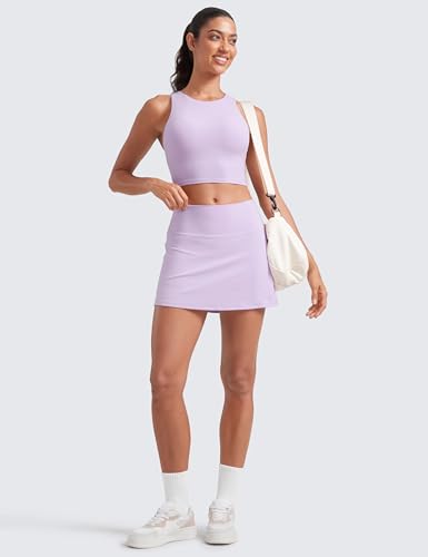 Image of CRZ YOGA Butterluxe High Waisted Tennis Skirts | Built-in Shorts with Pockets, Extremely Soft, Casual, A Line, Stretchy, Mini, Skort for Women