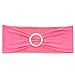 Juvale Pink Chair Sashes - 50 Pack, Fits 13.5-16.5 Inch Chair Backs - Silver Circle Buckles for Wedding Decor, Baby Shower & Birthday Party Decoration
