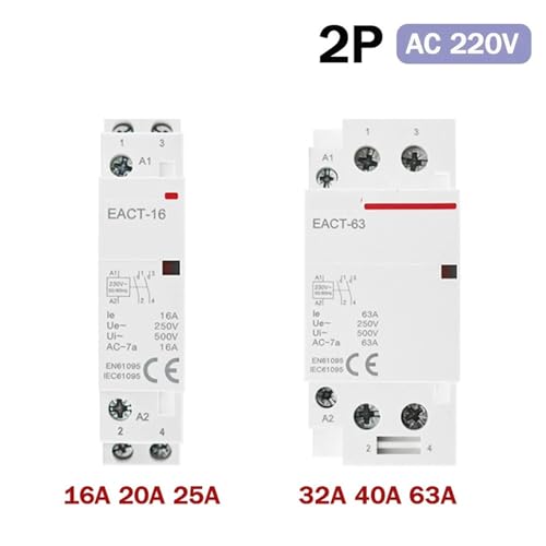 Contacteur AC 32A 1NO1NC modulaire EACT-25 commande de commutation silencieuse - 2