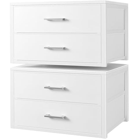 BOLUO 2-Drawer Stackable Fabric Storage Unit Cover