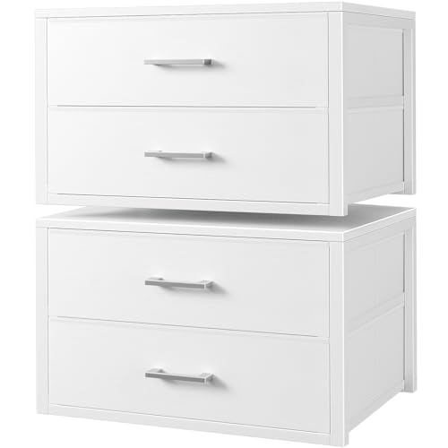 BOLUO Stackable Storage Drawers Closet...