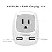 TESSAN UK Adapters for Travel, Ireland Hong Kong Plug Adapter with 2 USB, Type G Outlet Adaptor Charger for USA to British England Scotland Irish Qatar London