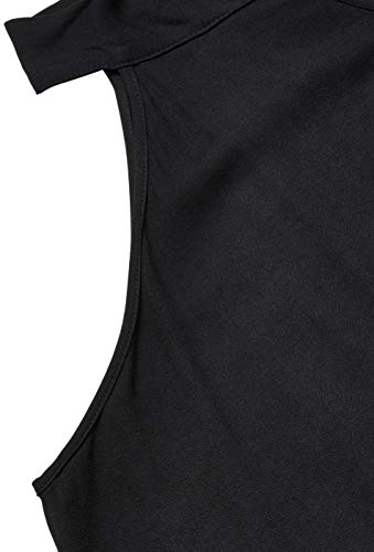 Triton Vestido Casual Evasê com Amarração na Gola Feminino, 38, Preto