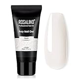 ROSALIND Opal White Poly Extension Gel, 60ml White Poly Nail Gel for Nail Art Decoration, Nail Thickening Extension Easy to DIY Use at Home Need UV Lamp (Update Version)