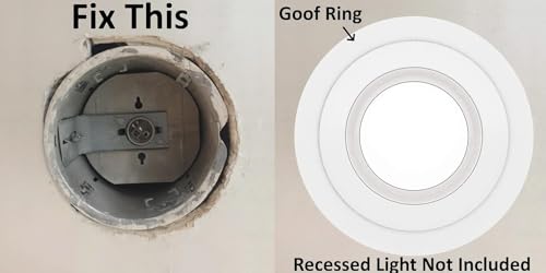 5 Pack Gloss White Goof Trim Ring for 4" Inch Recessed Can Lighting Down Light, Outer Diameter 6.7 Inches, Inner Diameter 4.2 Inches by HARRRRD - Used condition - Image 5
