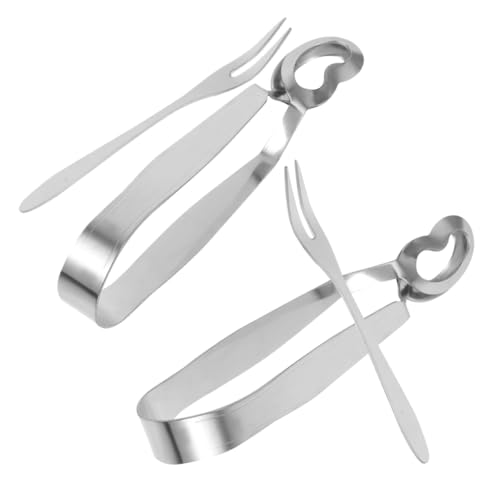 PHENOFICE 4 Pezzi Pinze E Forchette Lumache Acciaio Inossidabile Servire Antipasti Di Mare Domestico