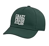 Crazy Proud Hockey Goalie Gigi of A Hockey Keeper Gigi Adjustable Printed Baseball Hat, Dark Green