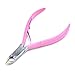 Precise Canada Professional Cuticle Nipper & Trimmer, 1/2 Jaw Single Spring,pink Color Coted Stainless Steel