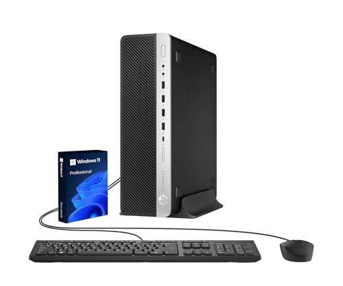 HP EliteDesk 800 G5 SFF Desktop Computer PC, Intel Core i5-9500T (6-Core), 8GB DDR4 RAM, 256GB SSD, WiFi, Keyboard & Mouse, DisplayPort, Windows 11 Pro (Renewed)