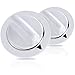 WE01x20374 2 Pcs WE1M654 Timer Knob with Metal Ring for General Electric Dryer & Hotpoint Dryers - Replaces AP3995098 WE01M0443 WE1M443