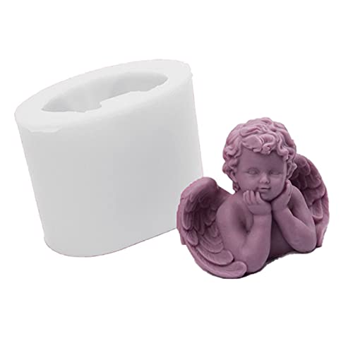 Angel Candle Mold, 3D Baby Angel Silicone Candle Mold Soap Mold Diy Cake Decoration Fondant Baking Tool Angel Resin Mould #TOP16