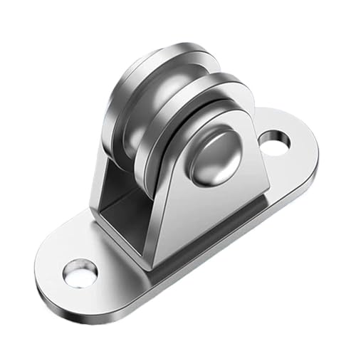 2/4PCS Stainless Steel Pulley Block Kit Silent Pulley Heavy Duty Fixed Pulley Detachable Loading 176Lb Lifting Wheel Moving Tool(2pcs)