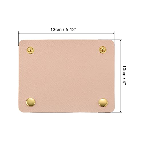 PATIKIL Luggage Handle Wrap, 2 Pack PU Handbag Grip Cover Protector Identifier with Clasp for Suitcase Grocery Shopping Bag Apricot - Image 2
