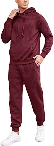 COOFANDY Mens Sweatsuits 2 Piece Warm Pullover Hoodie Sweatshirt and Sweatpants Activewear Set