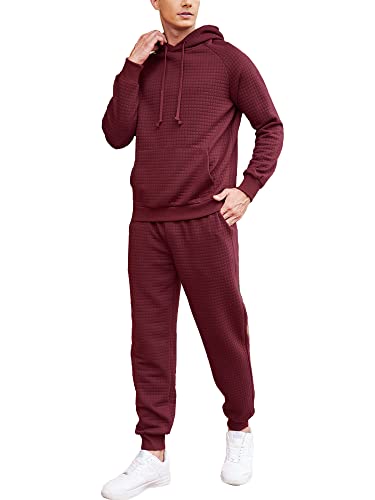Coofandy Mens Sweatsuits 2 Piece Warm Pullover Hoodie Sweatshirt And Sweatpants Activewear Set #TOP23