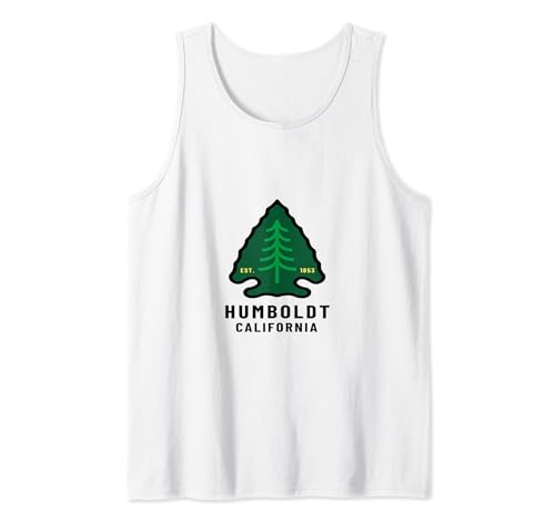 Retro Humboldt County CA Evergreen Arrowhead Novelty Tank Top