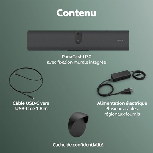 Jabra PanaCast U30 Barre de Visioconférence BYOD Tout-en-Un