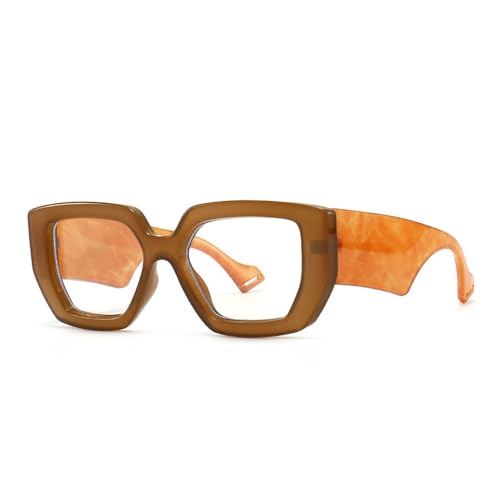 Lunettes de soleil carrées haut de gamme avec monture à ressort transparente