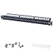 Panneau De Brassage Réseau, Panneau De Brassage Cat6 Montable En Rack 48 Ports 1u 110 Volet De Brassage Réseau Moulé , Bureau Ou Montage En Rack, Répartiteur Ethernet, Plug-and-play (rj45 Droit)