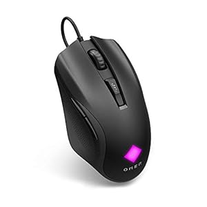 OMEN Vector Essential Gaming Maus (OMEN Radar 1 Gaming-Sensor, bis zu 7.200 dpi, Omron Tasten, RGB-Beleuchtung) schwarz