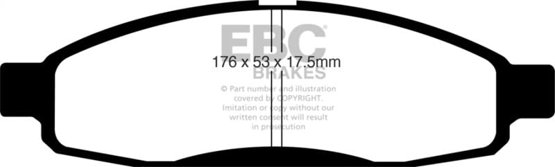Image of EBC Brakes DP61776 6000 Series Greenstuff Truck and SUV Brake Pad
