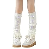 BLULILY Fashionable Kids Sweet Bowknot Socks Covers, Soft Breathable Stackable Socks Leg Warmers for Girls Aged 3-13 Years