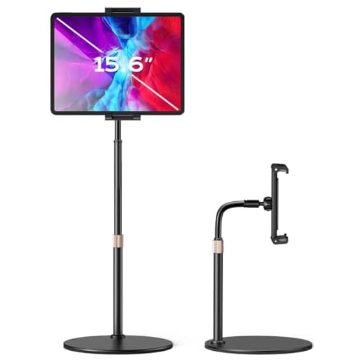 LISEN Tablet Stand and Holder Adjustable, Tablet Holder for Desk, Thick Case Friendly iPad Holder Stand Compatible with(4.7"-13") iPad Pro 12.9,10.9,10.2, Air Mini 4 3 2, Fire, Tab, Nexus, Kindle