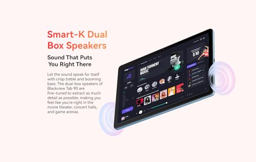 Blackview Tab 90, 10,92″ HD+ Tablet, 24 GB RAM + 128 GB (erweiterbar bis 1 TB), 8200 mAh Akku, 13 MP+8 MP Kameras, Wi-Fi, Dual SIM/TF, Smart-K Lautsprecher, 2 Jahre Garantie, Magisches Blau – Bild 4