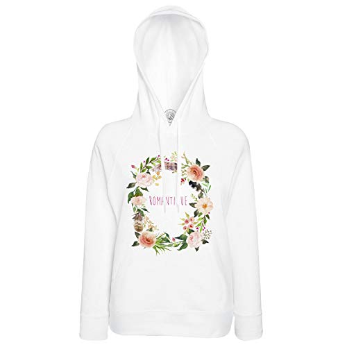 Sweat à capuche romantique couronne de fleurs contre le froid avec un style féminin