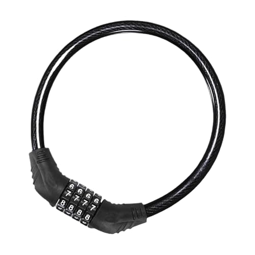 Candado de cadena para bicicleta de combinación, candado de combinación para bicicleta, candado de cadena de 4 dígitos con código numérico, combinación de candado de bicicleta reajustable, accesorios